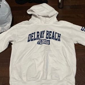 WHITE DELRAY BEACH HOODIE